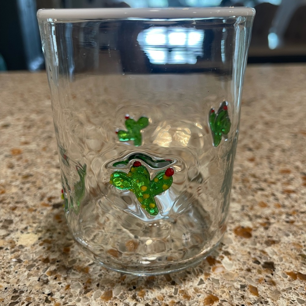 Anthropologie Cactus Icon Juice Glass - 1 glass